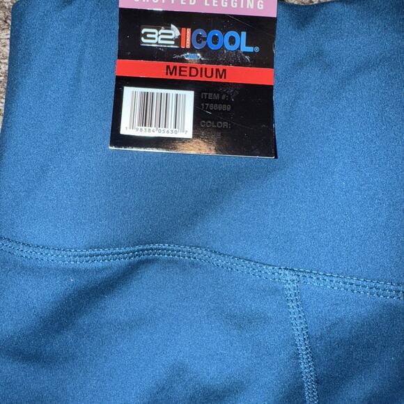 32 Degrees Women Cropped Tight Legging, Blue Size M New With Tag - Picture 2 of 5